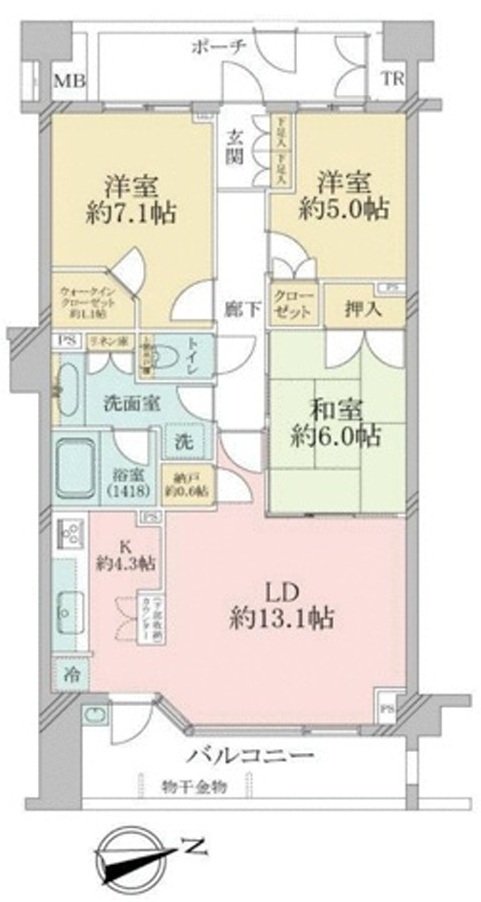 パークスクエア成増3階 間取図