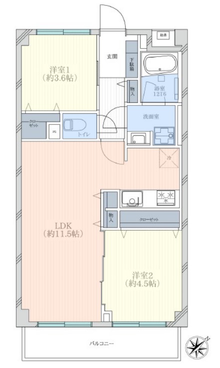 コスモ成増2階　間取図