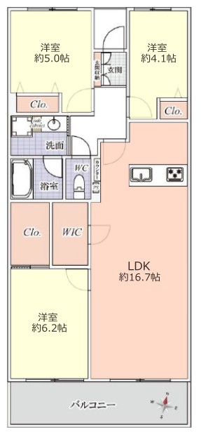 サンシティF棟11階 間取図