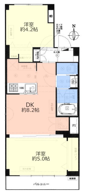 サンシュウ常盤台第3コーポ2階 間取図