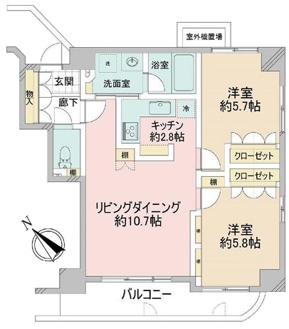 大山ダイカンプラザB棟4階 間取図