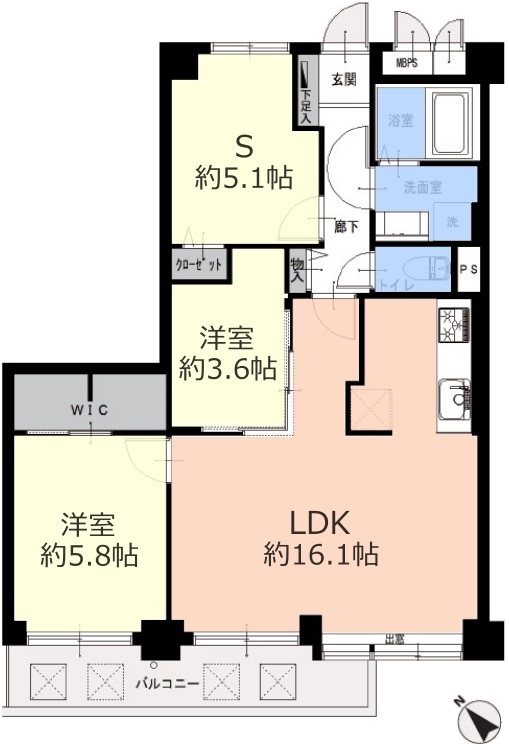 成増アーバンライフ4階　間取図