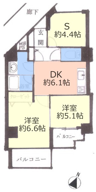 グランヴェルジェ蓮根2階　間取図