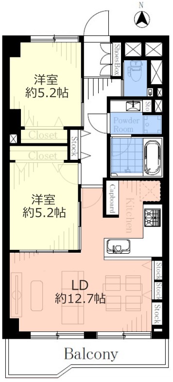 パシフィック武蔵野台ニューハイツ10階　間取図