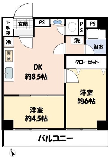 ローヤルハイツ5階　間取図