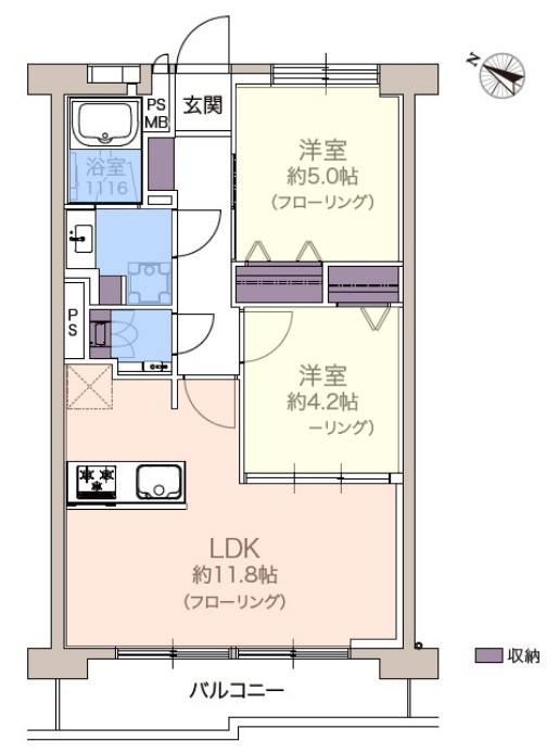 朝日板橋マンション6階 間取図