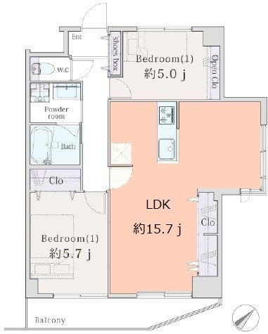 グローリア初穂ときわ台9階 間取図