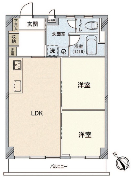 常盤台グリーンハイツ1階　間取図