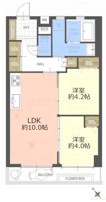 常盤台グリーンハイツ2階　間取図