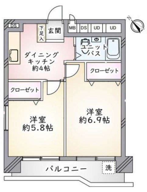 蓮根台ダイヤモンドマンション11階　間取図