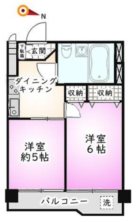 蓮根台ダイヤモンドマンション4階　間取図