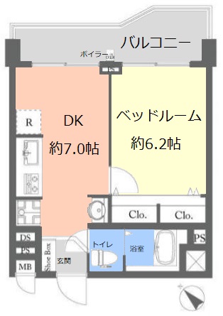 蓮根台ダイヤモンドマンション8階　間取図