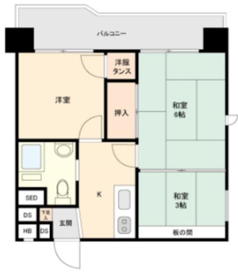 蓮根台ダイヤモンドマンション8階　間取図