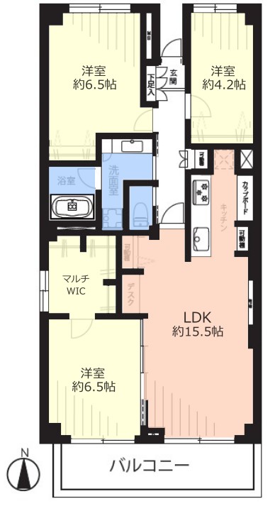 サンシティ Ｉ棟7階　間取図