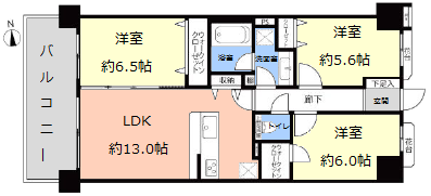 ファミール西台2階 間取図