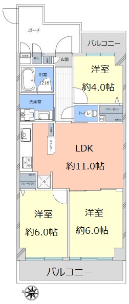 マイキャッスル宝1階　間取図