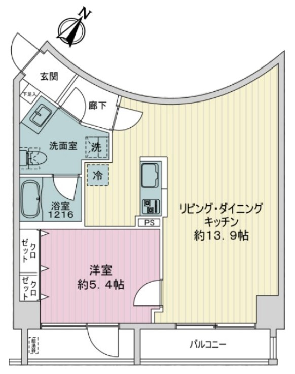 池袋シティハウス8階 間取図