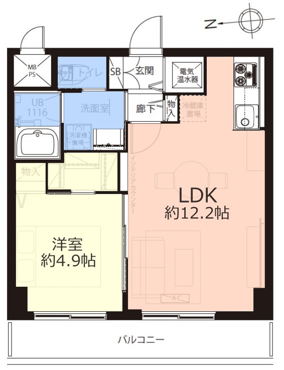 秀和大山レジデンス2階　間取図