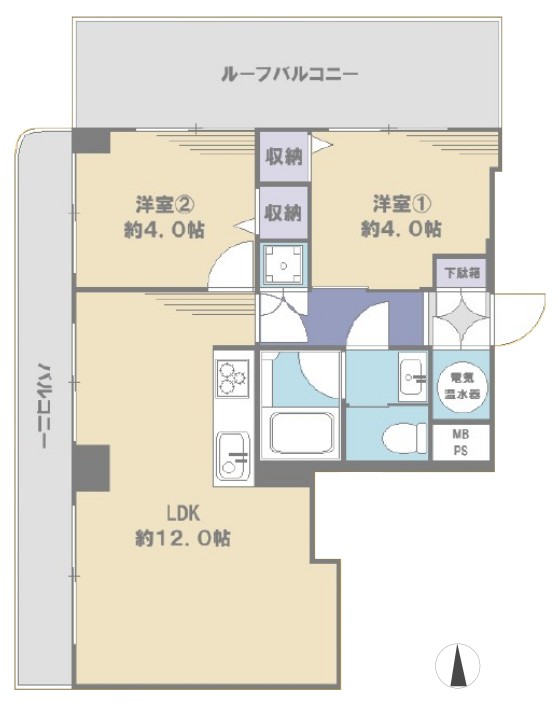 秀和大山レジデンス5階 間取図