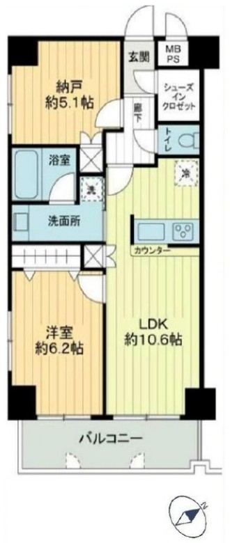 グリーンキャピタル池袋3階　間取図