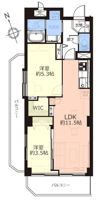 ライオンズマンション中板橋5階　間取図