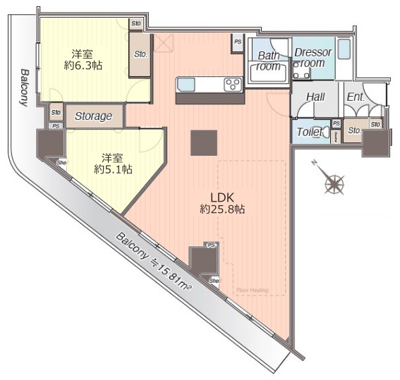アイタワー5階　間取図
