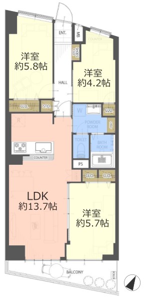 エンゼルハイム板橋3階　間取図