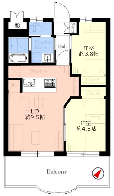 プレール東武練馬2階　間取図