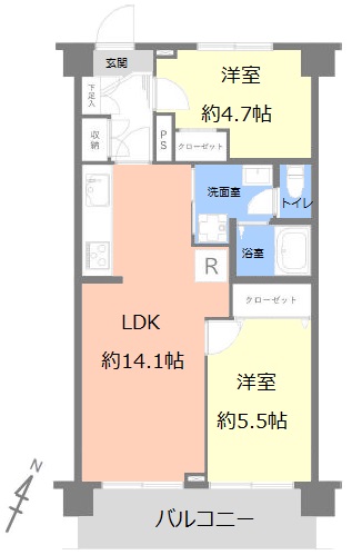 キャニオンマンションあずさわ2階　間取図