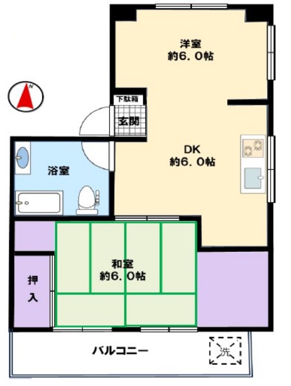 桜川三浦マンション7階　間取図