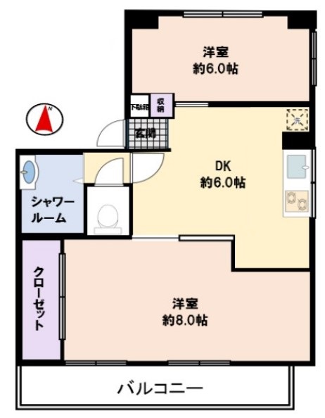 桜川三浦マンション7階　間取図