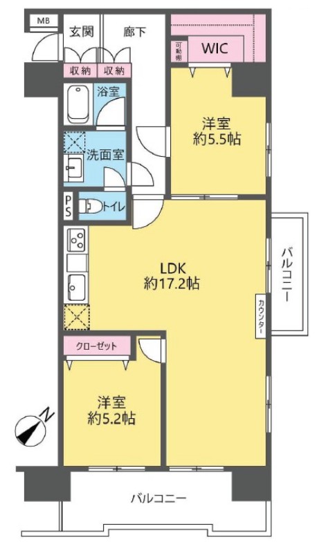 成増ローヤルコーポ10階 間取図