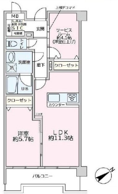 成増ローヤルコーポ11階　間取図