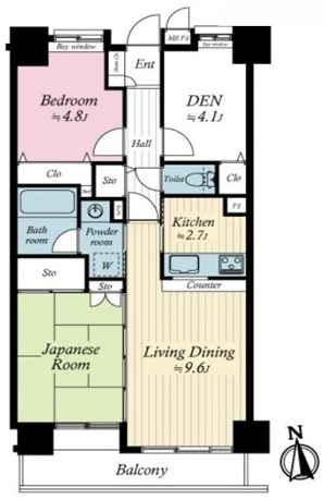ライオンズステーションプラザ大山11階　間取図