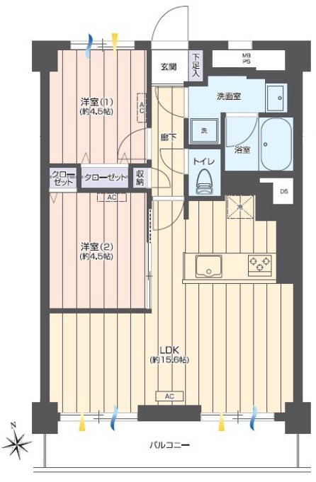 メゾン常盤台4階　間取図