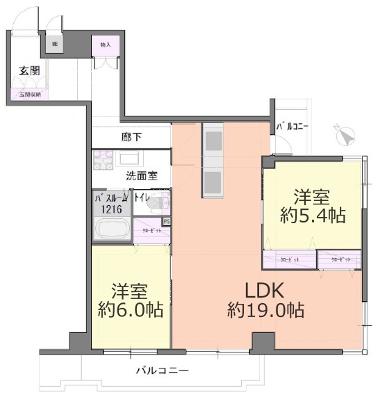 志村坂上パークハイツ4階　間取図