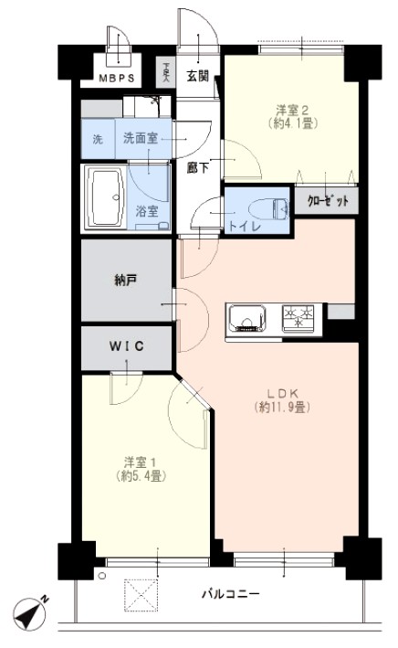キャニオンビュー成増3階　間取図