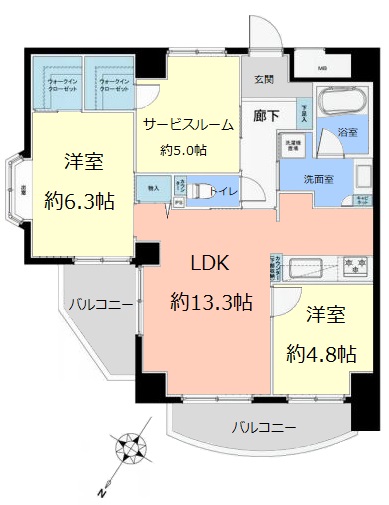 エクレール本蓮沼1階　間取図