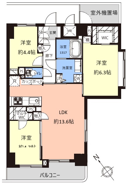 シーアイマンション池袋西7階　間取図