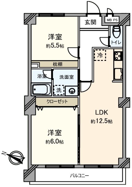 朝日プラザ上板橋3階 間取図