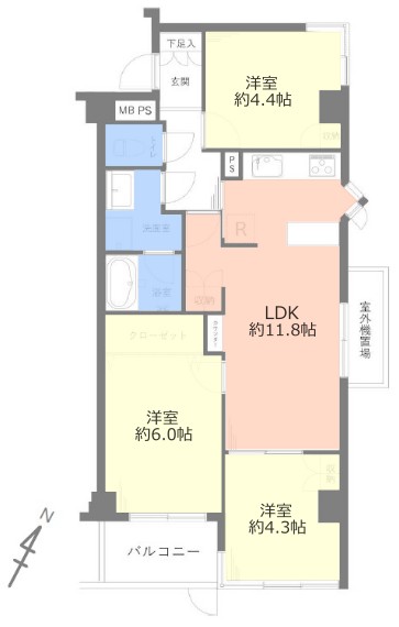 パーク・ノヴァ池袋要町1階 間取図