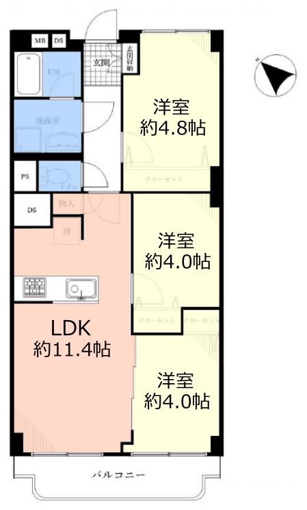 アドミレー成増6階　間取図