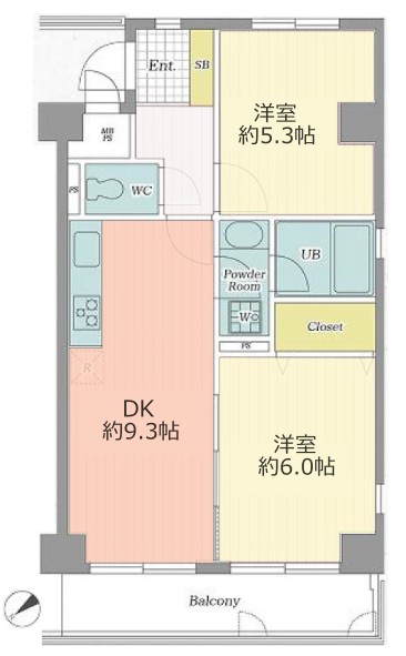 サンピア浮間舟渡6階 間取図