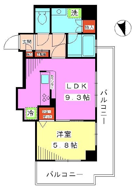 セザール第2成増ガーデン2階 間取図