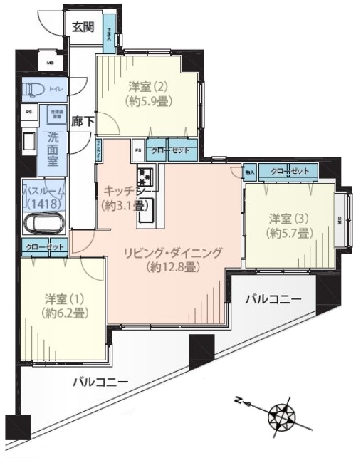 ナイスアーバン志村坂上4階　間取図