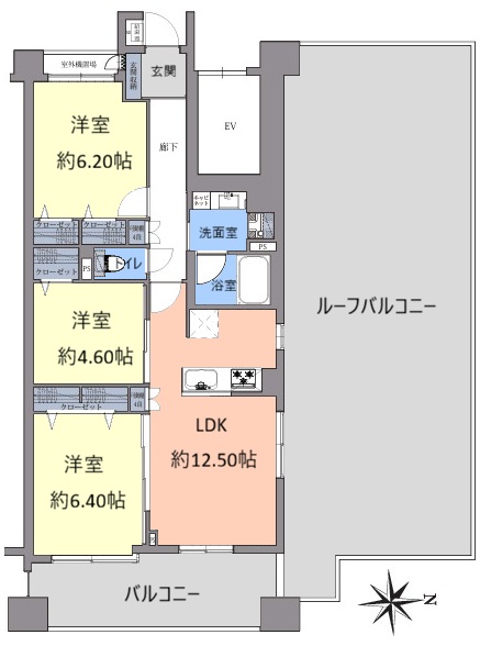 マナーズフォートスイートテラス9階 間取図