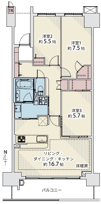 グローリオ志村ハウス10階　間取図