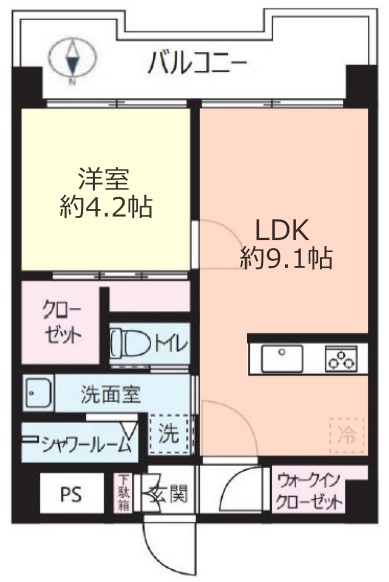 パラスト大山7階　間取図