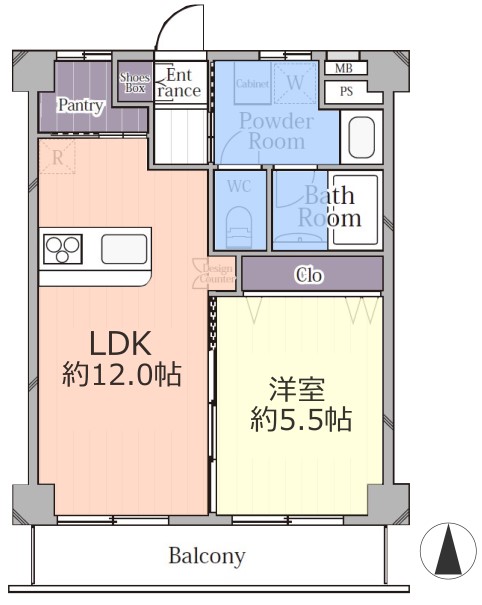 東久ハイツ仲宿1階　間取図