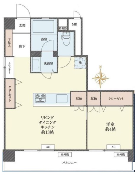 志村カーネルマンション6階　間取図